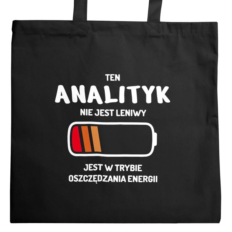 Nie Leniwy Analityk - Torba Na Zakupy Czarna