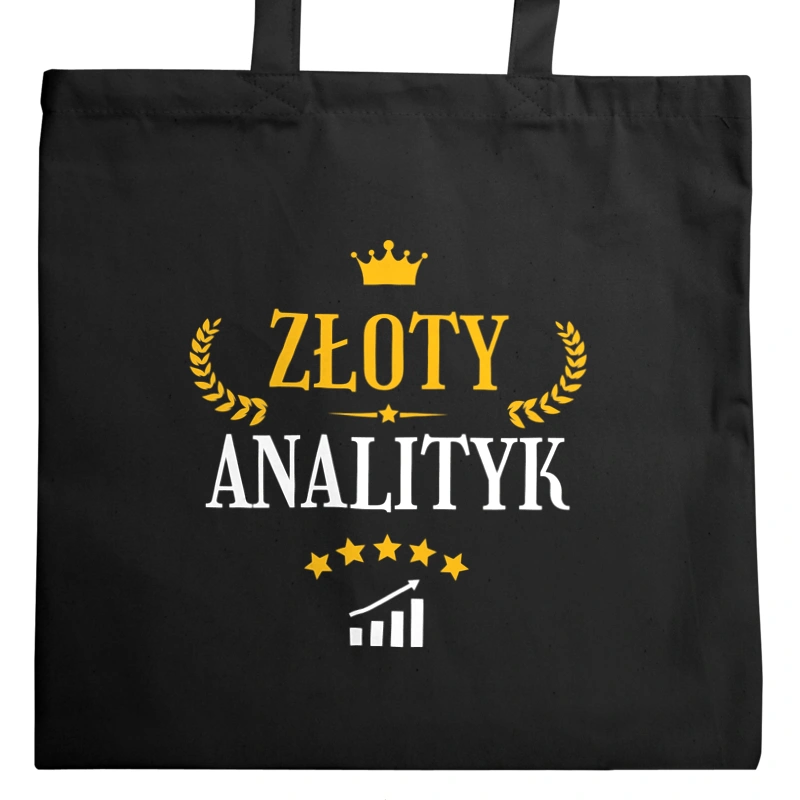 Złoty Analityk - Torba Na Zakupy Czarna