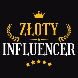 Złoty Influencer - Męska Bluza Czarna