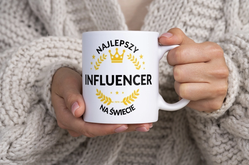 Najlepszy Influencer Na Świecie - Kubek Biały