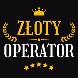 Złoty Operator - Męska Koszulka Czarna