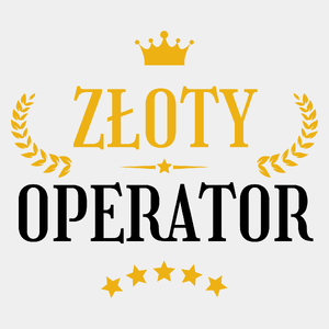 Złoty Operator - Męska Koszulka Biała