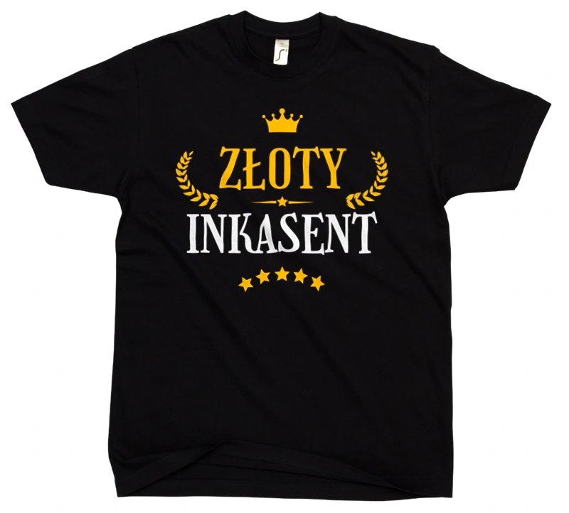 Złoty Inkasent - Męska Koszulka Czarna