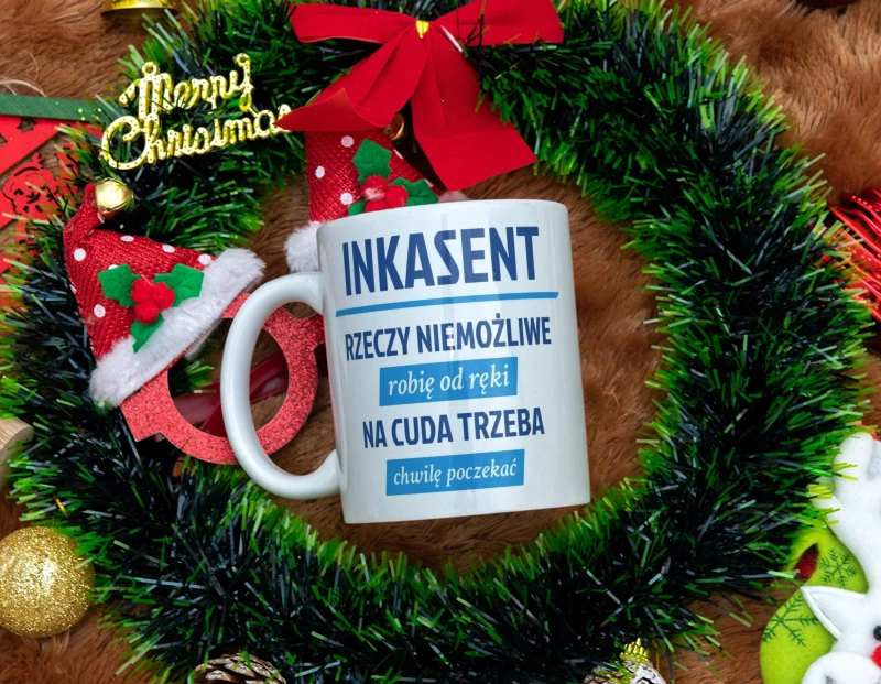 Inkasent - Rzeczy Niemożliwe Robię Od Ręki - Na Cuda Trzeba Chwilę Poczekać - Kubek Biały