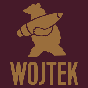 Miś Kapral Wojtek  - Męska Koszulka Burgundowa