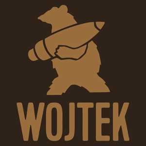 Miś Kapral Wojtek  - Męska Koszulka Czekoladowa