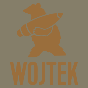 Miś Kapral Wojtek  - Męska Koszulka Jasno Szara