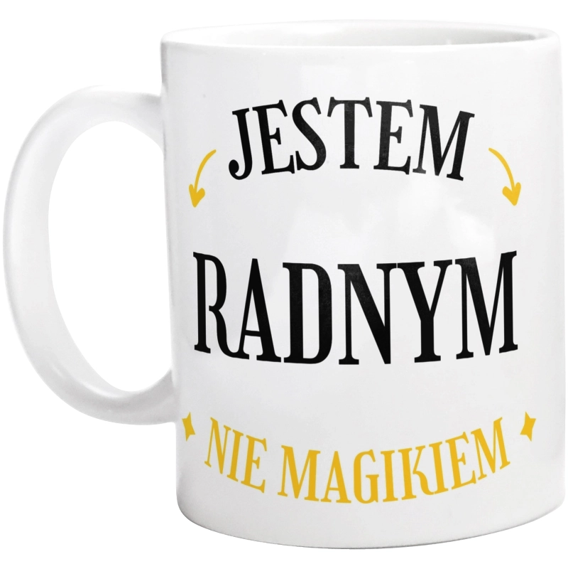 Jestem Radnym Nie Magikiem - Kubek Biały