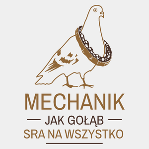 Mechanik Jak Gołąb - Męska Koszulka Biała