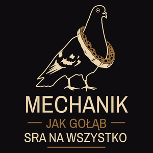 Mechanik Jak Gołąb - Męska Bluza z kapturem Czarna