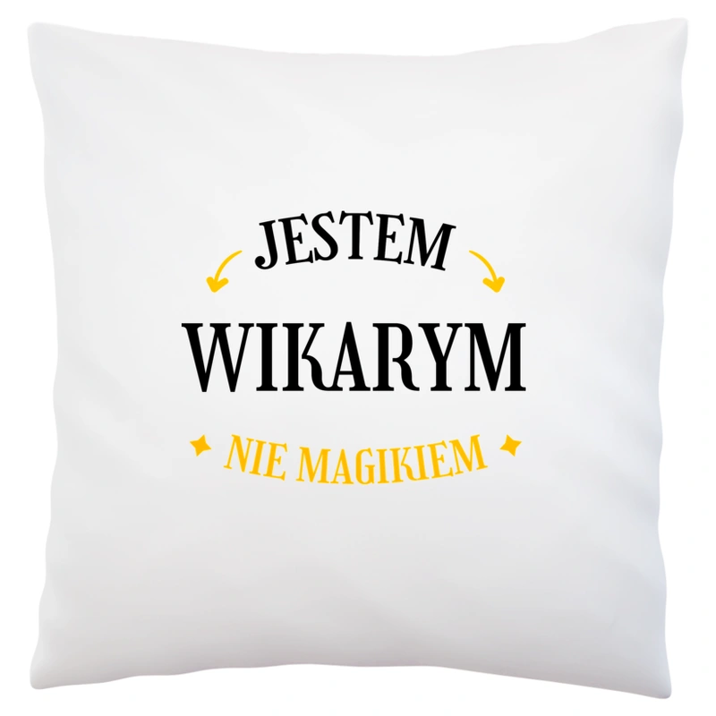 Jestem Wikarym Nie Magikiem - Poduszka Biała