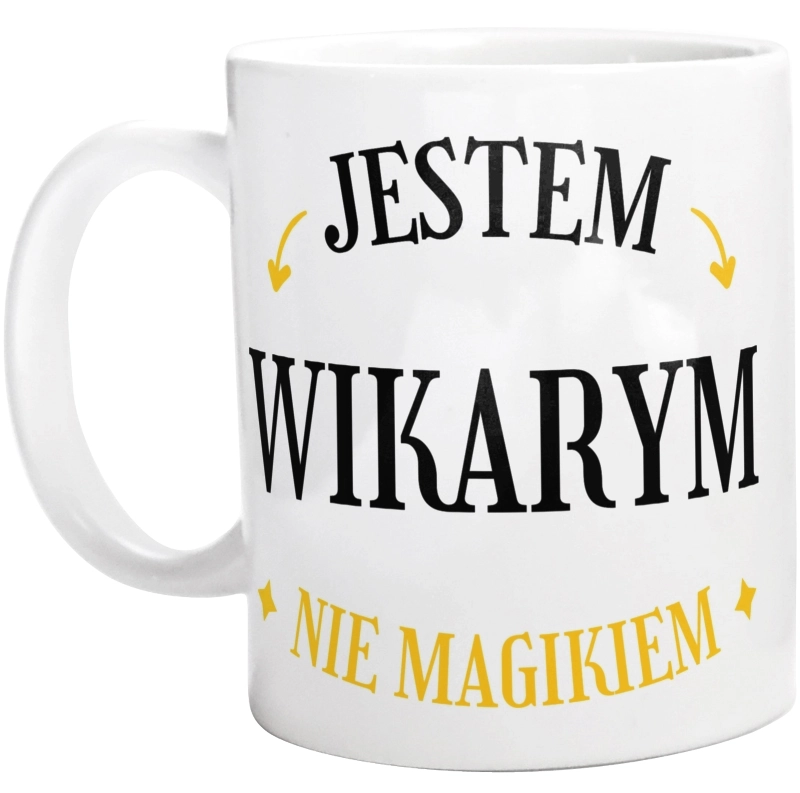 Jestem Wikarym Nie Magikiem - Kubek Biały