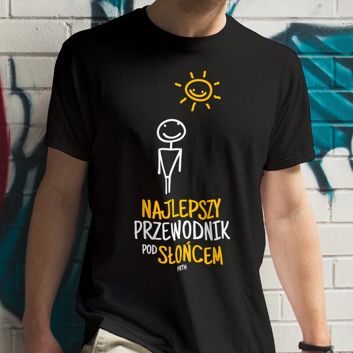 Najlepszy Przewodnik Pod Słońcem - Męska Koszulka Czarna