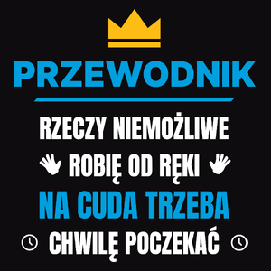 Przewodnik Rzeczy Niemożliwe Robię Od Ręki - Męska Koszulka Czarna