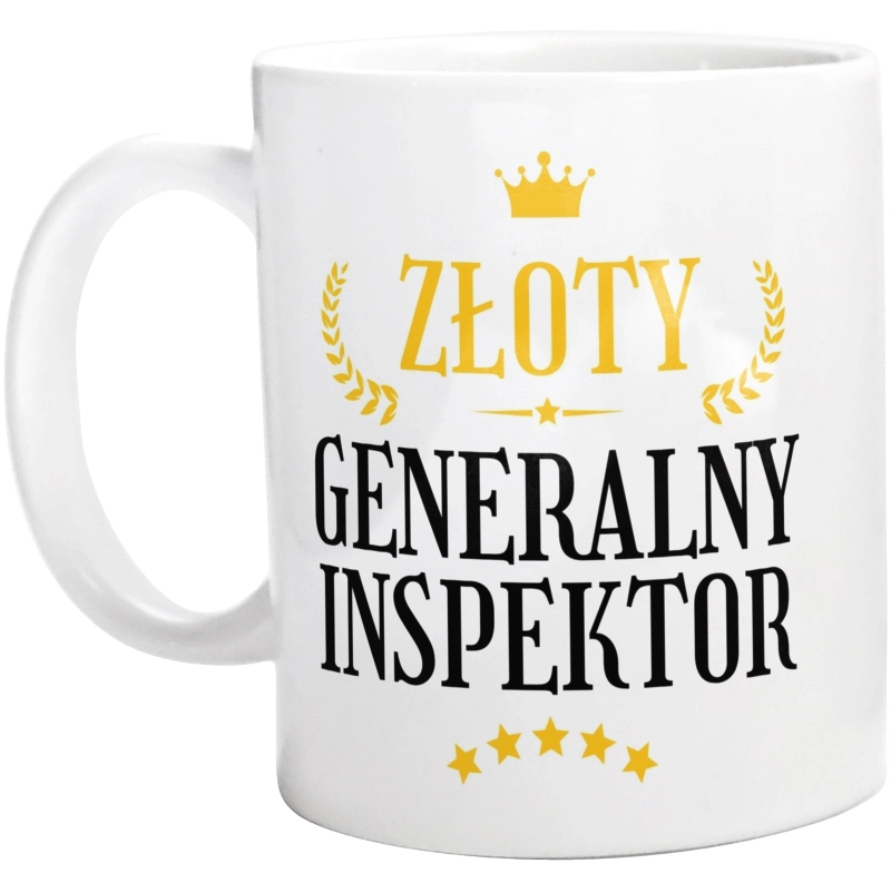 Złoty Generalny Inspektor - Kubek Biały