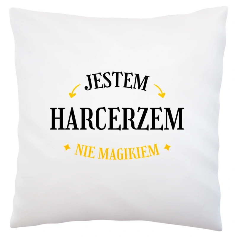 Jestem Harcerzem Nie Magikiem - Poduszka Biała