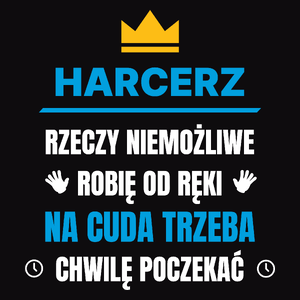 Harcerz Rzeczy Niemożliwe Robię Od Ręki - Męska Bluza Czarna