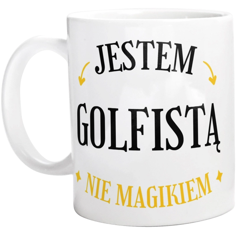 Jestem Golfistą Nie Magikiem - Kubek Biały