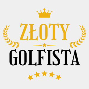 Złoty Golfista - Męska Koszulka Biała