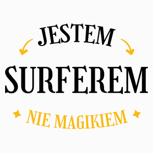 Jestem Surferem Nie Magikiem - Poduszka Biała