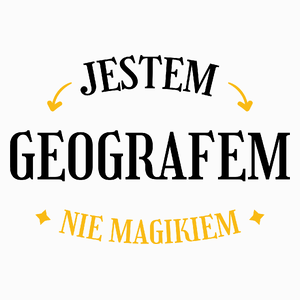 Jestem Geografem Nie Magikiem - Poduszka Biała