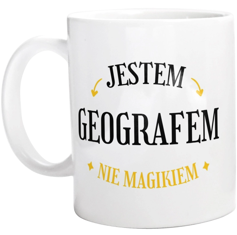 Jestem Geografem Nie Magikiem - Kubek Biały