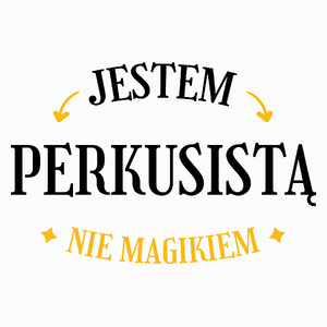 Jestem Perkusistą Nie Magikiem - Poduszka Biała