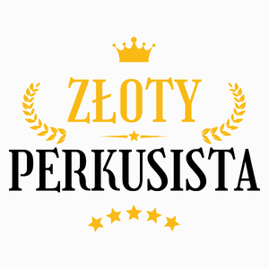 Złoty Perkusista - Poduszka Biała