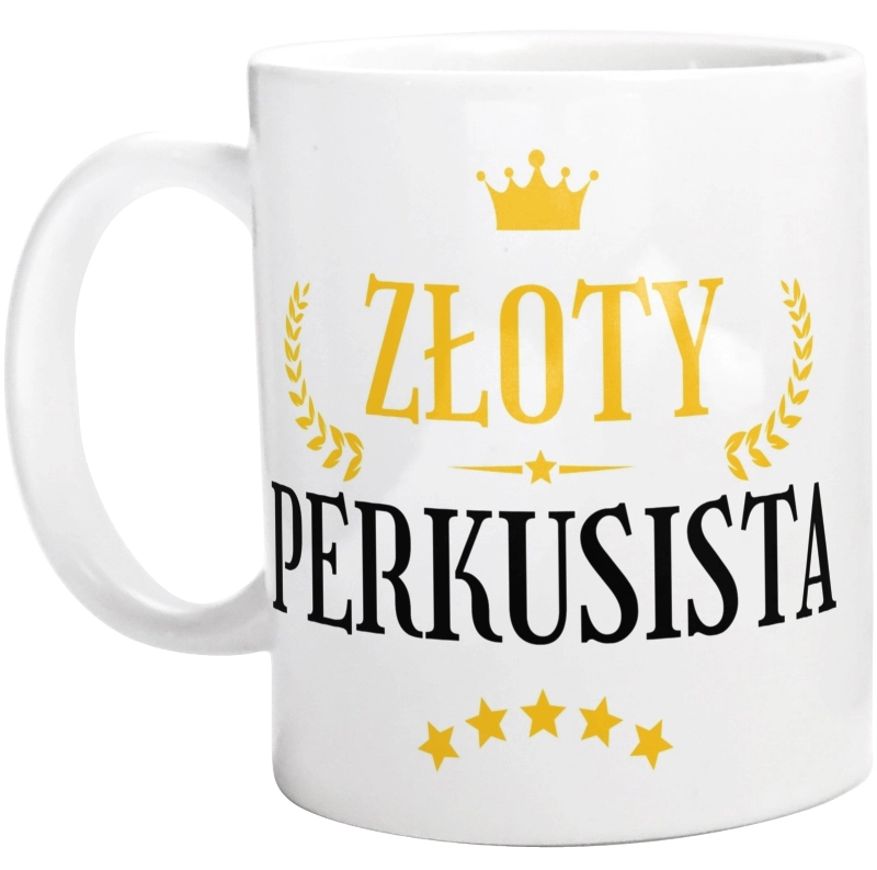 Złoty Perkusista - Kubek Biały