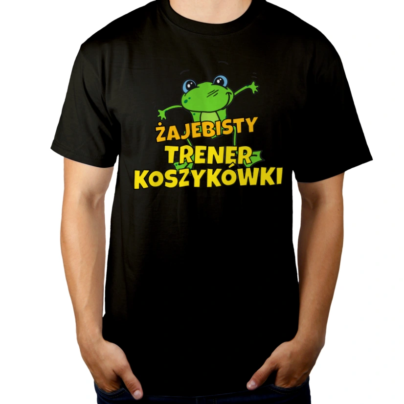 Żajebisty Trener Koszykówki - Męska Koszulka Czarna