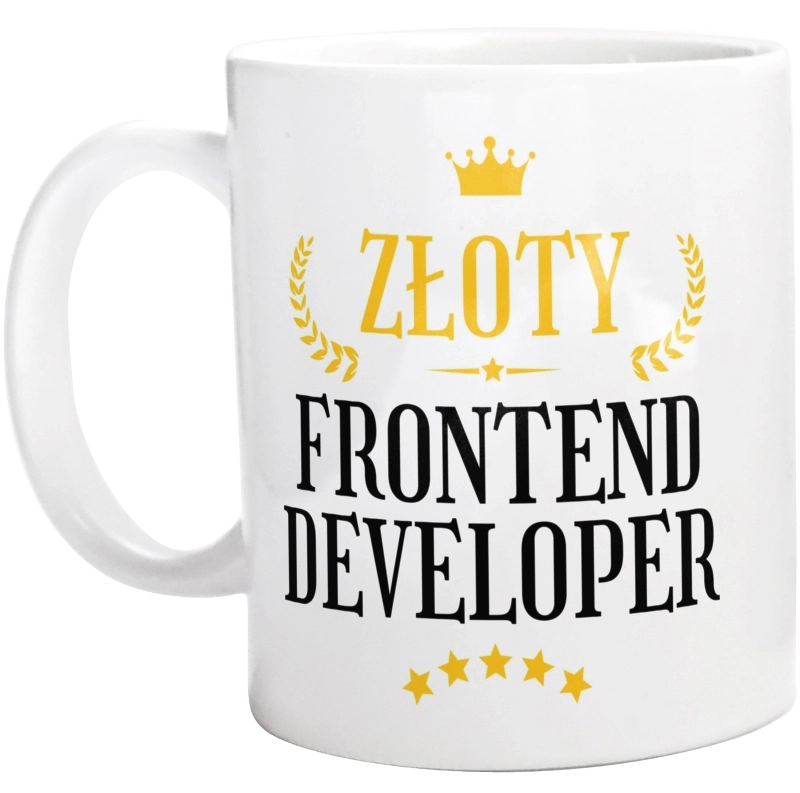 Złoty Frontend Developer - Kubek Biały