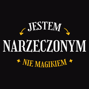 Jestem Narzeczonym Nie Magikiem - Męska Koszulka Czarna