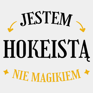 Jestem Hokeistą Nie Magikiem - Męska Koszulka Biała