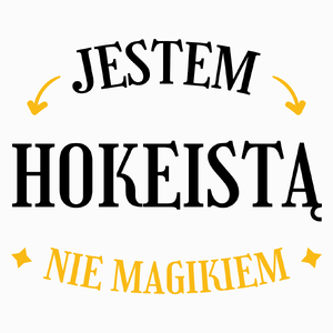 Jestem Hokeistą Nie Magikiem - Poduszka Biała