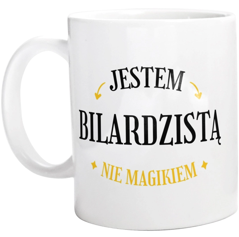 Jestem Bilardzistą Nie Magikiem - Kubek Biały