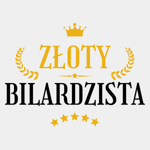 Złoty Bilardzista - Męska Koszulka Biała