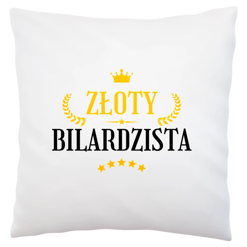 Złoty Bilardzista - Poduszka Biała