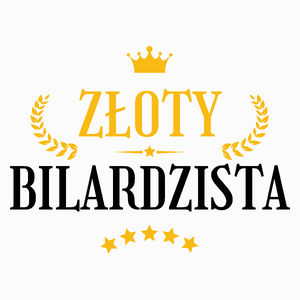 Złoty Bilardzista - Poduszka Biała