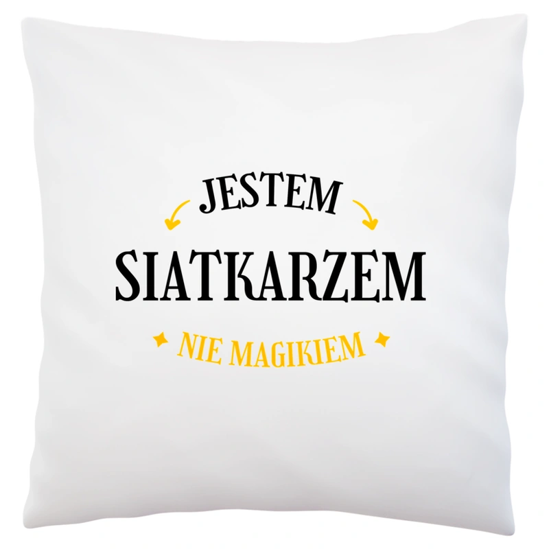 Jestem Siatkarzem Nie Magikiem - Poduszka Biała