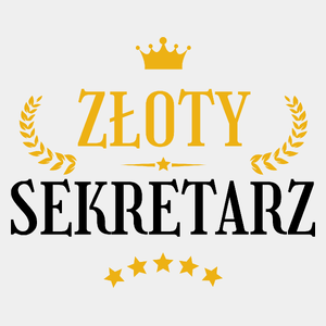 Złoty Sekretarz - Męska Koszulka Biała