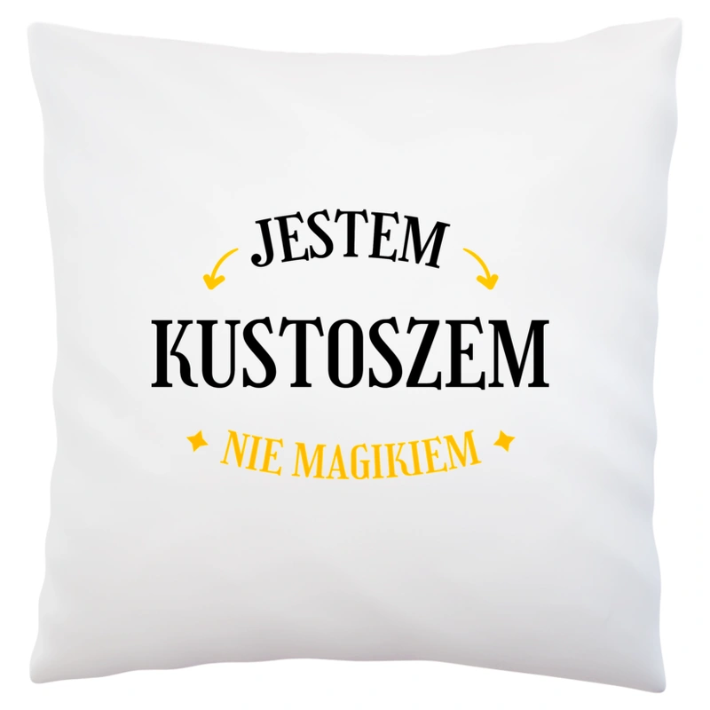 Jestem Kustoszem Nie Magikiem - Poduszka Biała