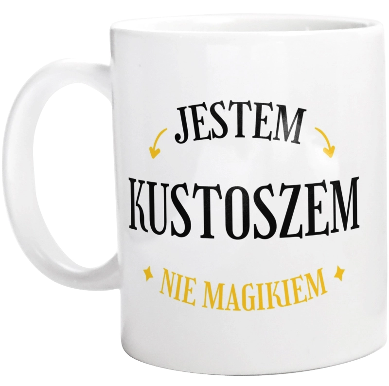 Jestem Kustoszem Nie Magikiem - Kubek Biały