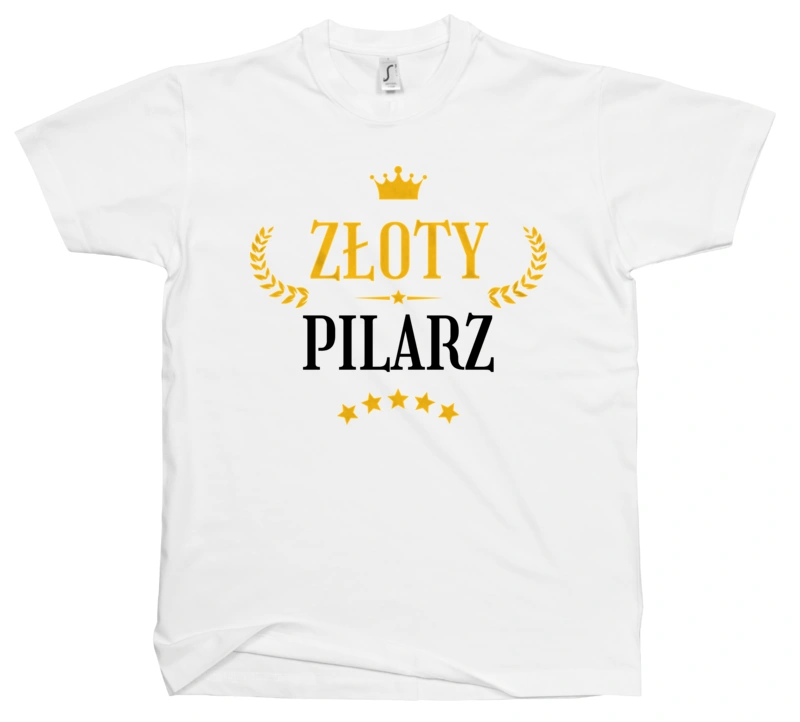 Złoty Pilarz - Męska Koszulka Biała