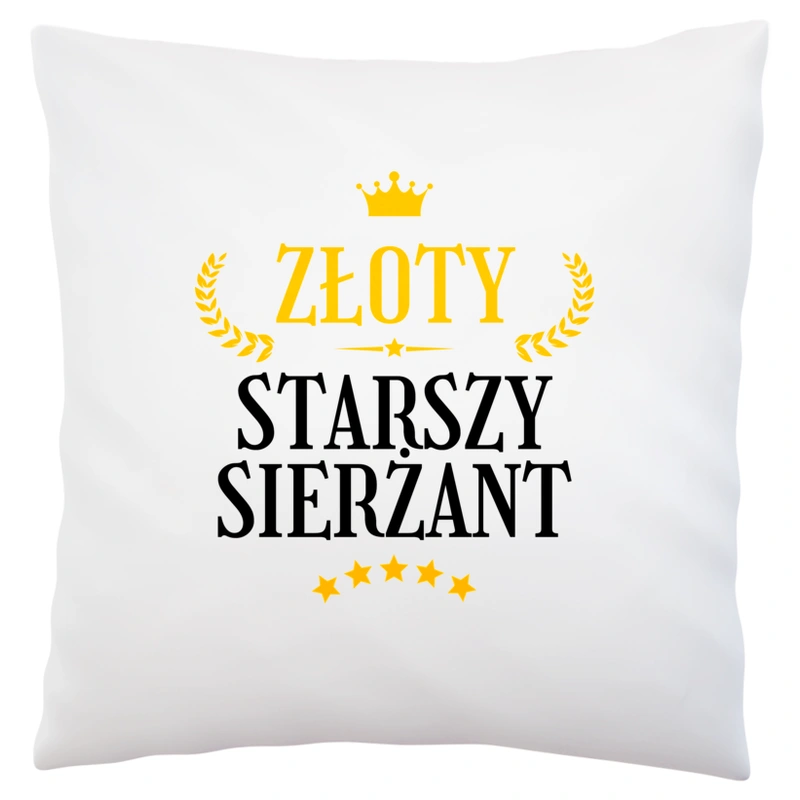 Złoty Starszy Sierżant - Poduszka Biała