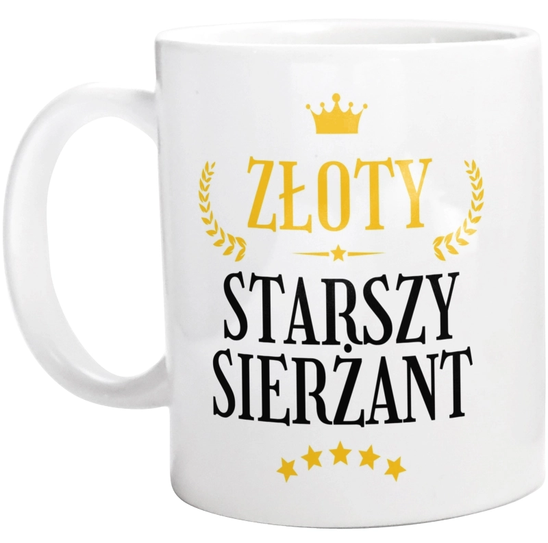 Złoty Starszy Sierżant - Kubek Biały