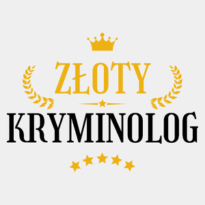 Złoty Kryminolog - Męska Koszulka Biała