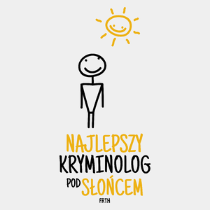 Najlepszy Kryminolog Pod Słońcem - Męska Koszulka Biała