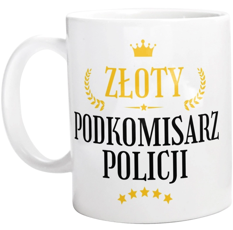 Złoty Podkomisarz Policji - Kubek Biały