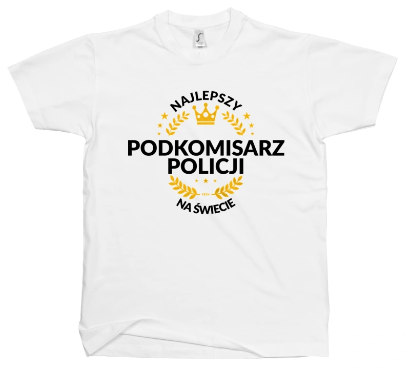 Najlepszy Podkomisarz Policji Na Świecie - Męska Koszulka Biała