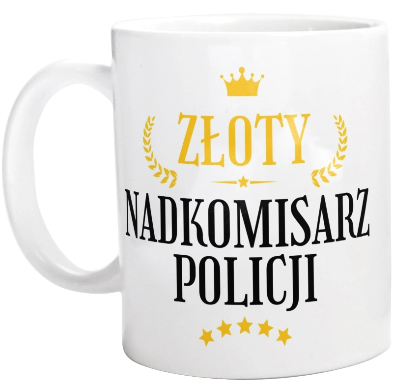 Złoty Nadkomisarz Policji - Kubek Biały